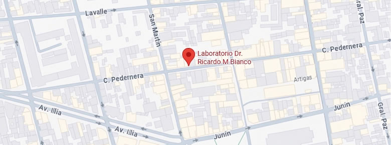 Ubicación del Laboratorio Dr. Ricardo Bianco